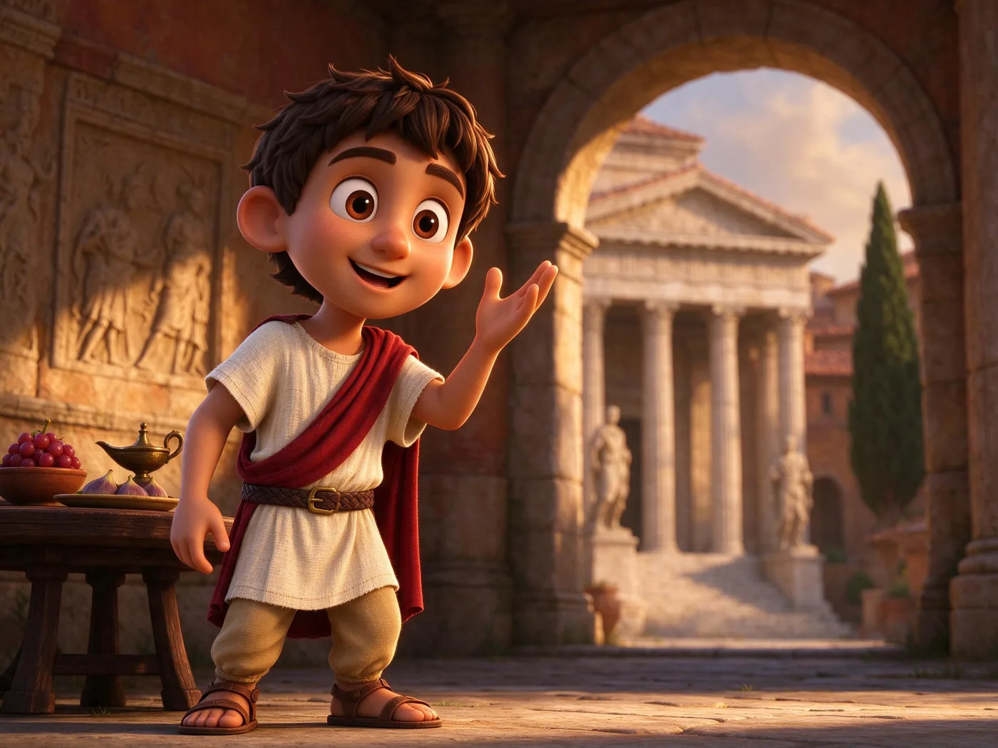 3D Cartoon — AI-generated sample (Rome)