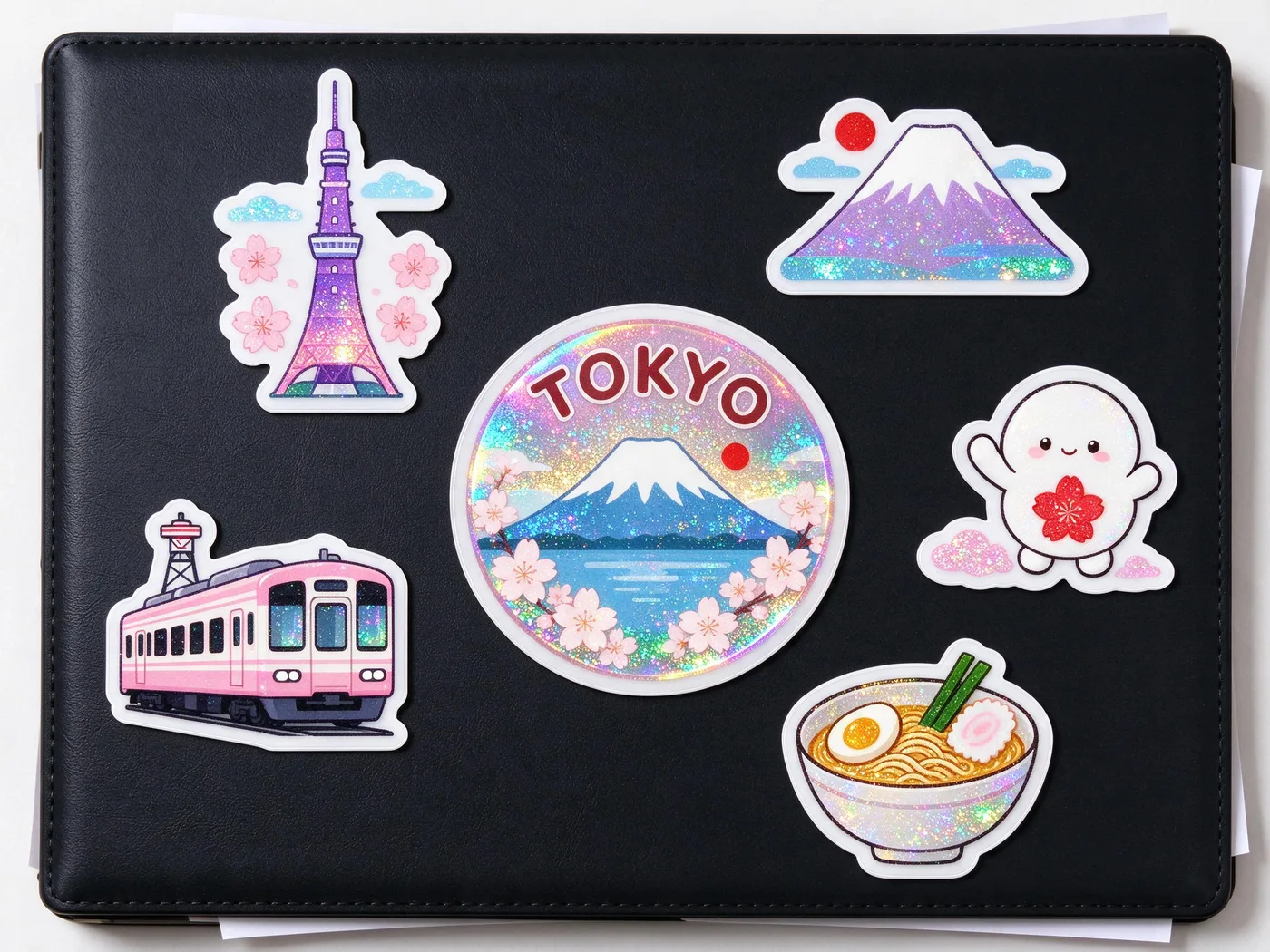 Holo Stickers — AI-generated sample (Tokyo)